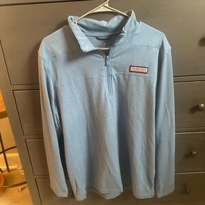 Men’s Vineyard Vines Light Blue Quarter-Zip Pullover